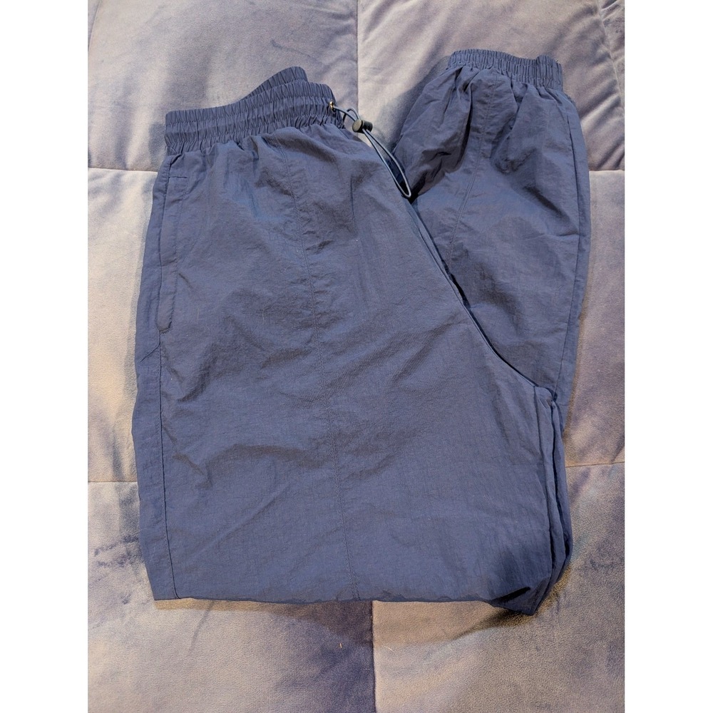 Wilo The Label Parachute Jogger Pants Womens Medium Blue Nylon Mesh Lined NWT